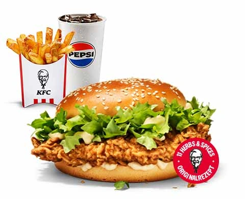 Kfc Burger Menü Germany Preise 2026 mit Kalorien 25 Classic Original Burger Menü