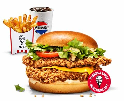 Kfc Burger Menü Germany Preise 2026 mit Kalorien 21 Double Colonel Original Burger Menü