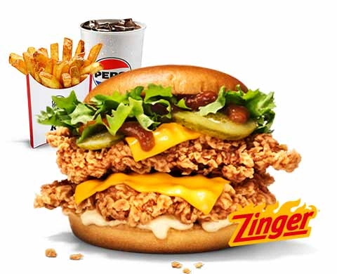 Kfc Burger Menü Germany Preise 2026 mit Kalorien 19 Double Kentucky BBQ Zinger Menü